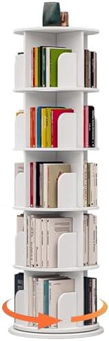 360° Rotating Bookshelf, Space-Saving Multi-Tier Shelf for Home, Office & Study, Stylish Storage for Books, Decor & Organizers (40x159cm)