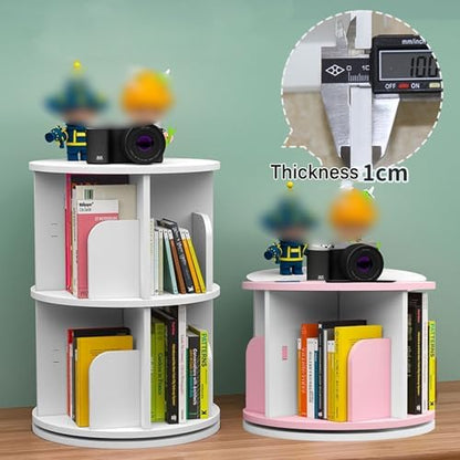 360° Rotating Bookshelf, Space-Saving Multi-Tier Shelf for Home, Office & Study, Stylish Storage for Books, Decor & Organizers (40x159cm)
