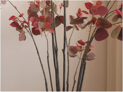 3.9FT Artificial Bauhinia Tree with Woven Seagrass Basket, Realistic Faux Indoor Plant for Home, Office, Living Room & Modern Decor