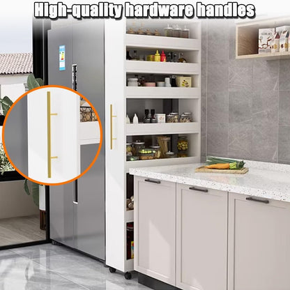 7-Tier Rolling Slim Storage Cart with Wheels, Narrow Kitchen Spice Rack Organizer Shelf for Pantry, Dining Room, Laundry & Small Spaces