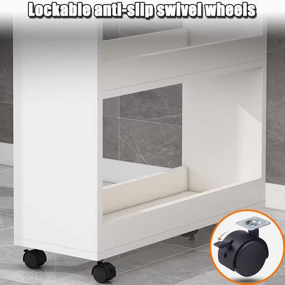 7-Tier Rolling Slim Storage Cart with Wheels, Narrow Kitchen Spice Rack Organizer Shelf for Pantry, Dining Room, Laundry & Small Spaces