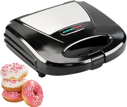 6-Hole Non-Stick Donut Maker Machine 750W, Automatic Donut Baking Appliance for Homemade Breakfast, Desserts, Muffins & Sweet Treats