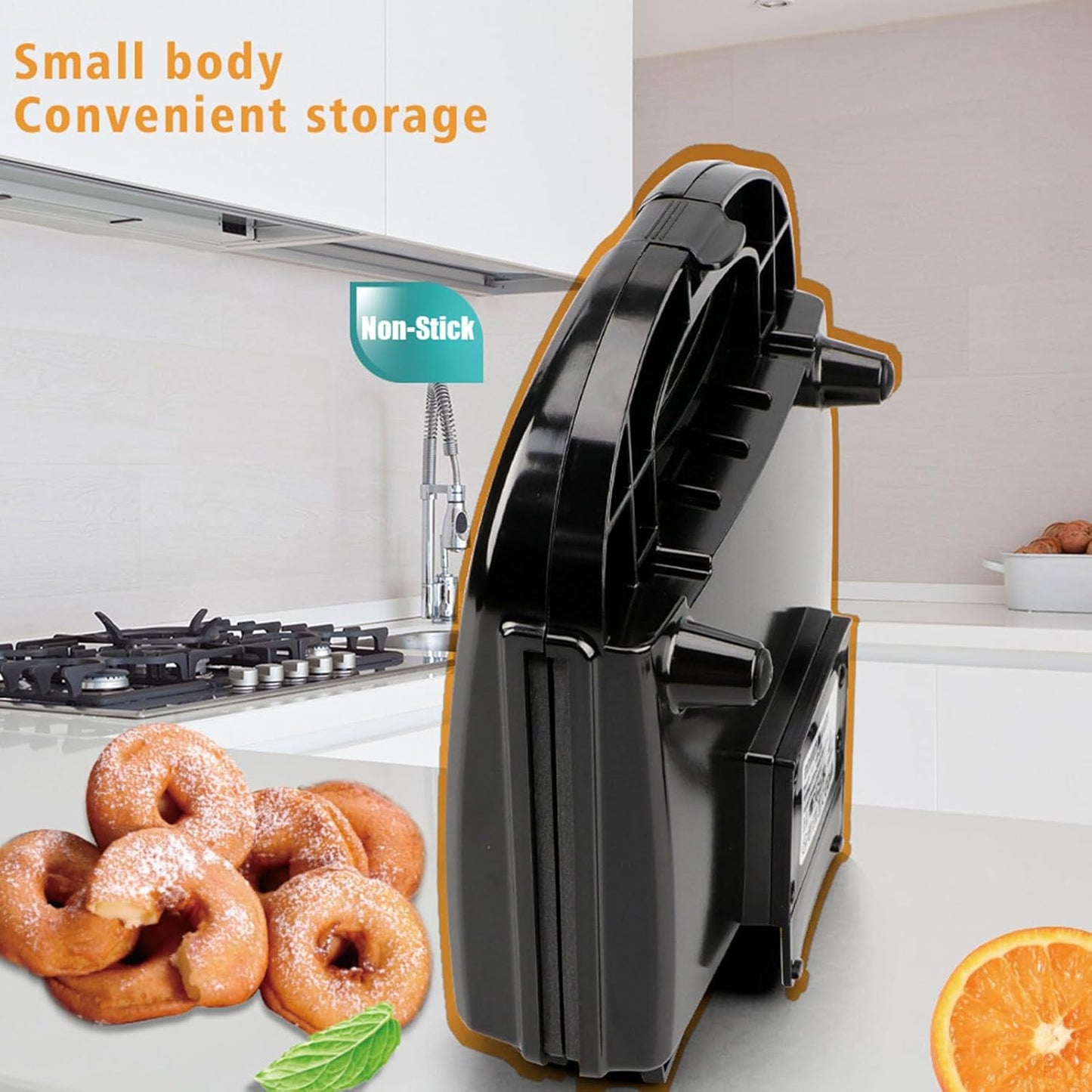 6-Hole Non-Stick Donut Maker Machine 750W, Automatic Donut Baking Appliance for Homemade Breakfast, Desserts, Muffins & Sweet Treats